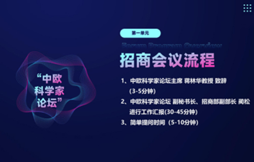 ICASR Facilitates Successful Online Investment Promotion Conference of the China-Europe Scientists Forum, Attracting Active Corporate Participation